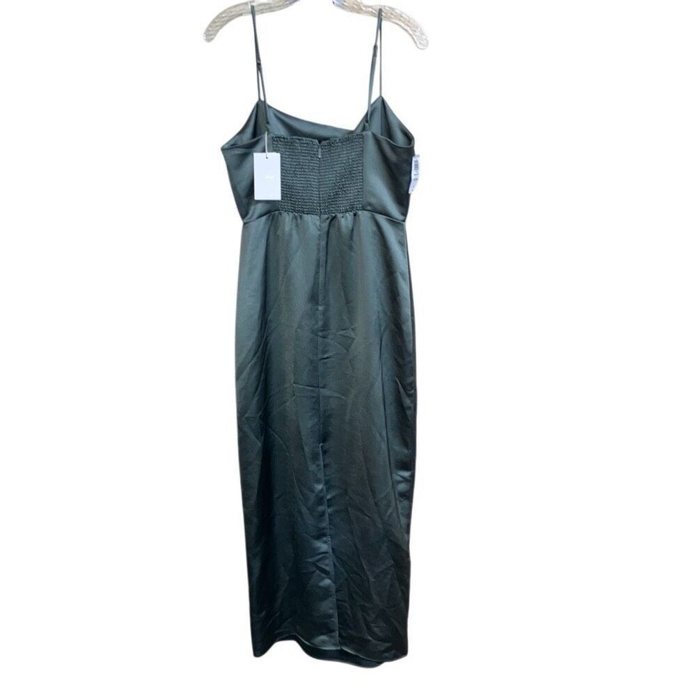 505. Wilfred aritzia Madelyn square neck Smokey sage green dress Sz 10 #120025 - Picture 5 of 16